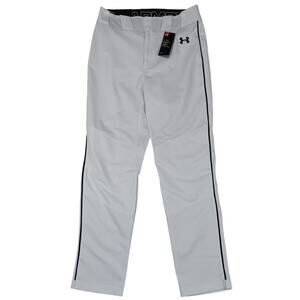 Under Armour Baseball Pants Mens‎ Large 34X32 White Relaxed Fit Heat Gear Loose